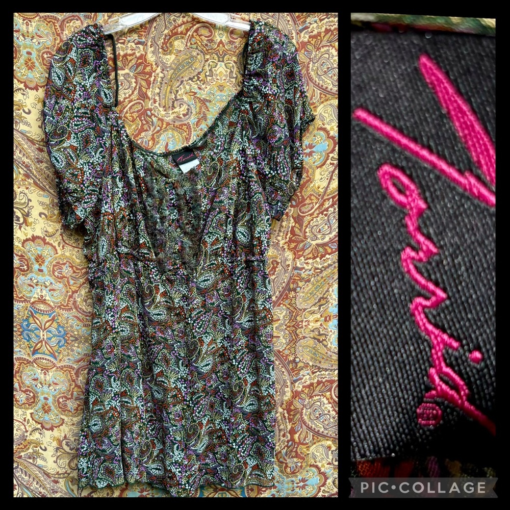 Y2K Torrid Sheer Floral Blouse, size 3, 3X, 22 24 plus size
Torrid Pink Label